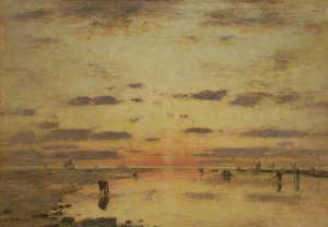 Marea baja y atardecer, 1885